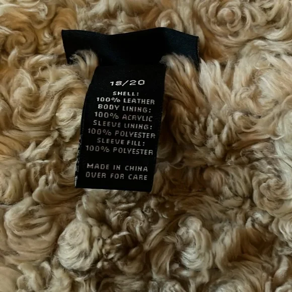 Lane Bryant Penny Lane Jacket Tan/Cream Leather Distressed Size 18/20 - Picture 4 of 16